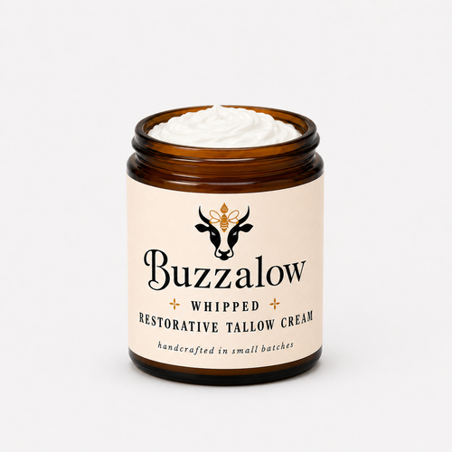 Whipped Restorative Tallow Cream - Daily Face & Body Moisturizer (4oz Jar)