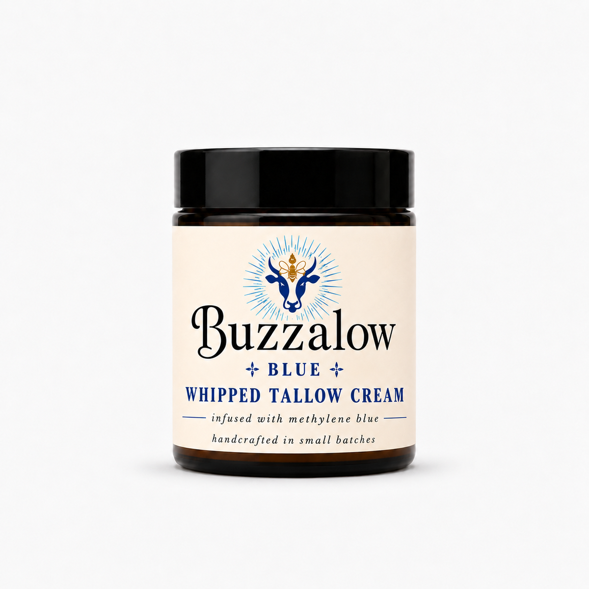 Buzzalow Blue Whipped Tallow Cream - Face & Body Moisturizer (4oz Jar)